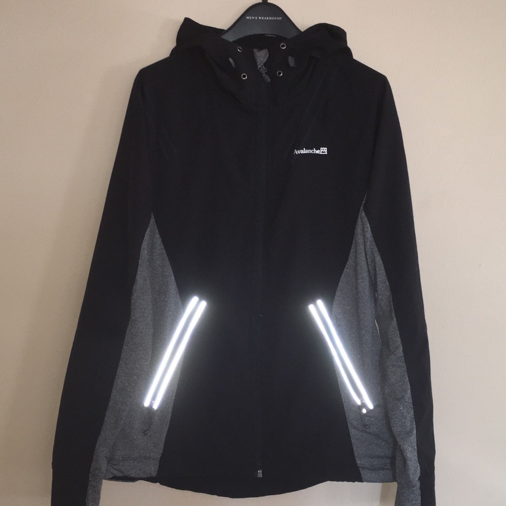 Avalanche: Black and Grey Windbreaker ⚠️